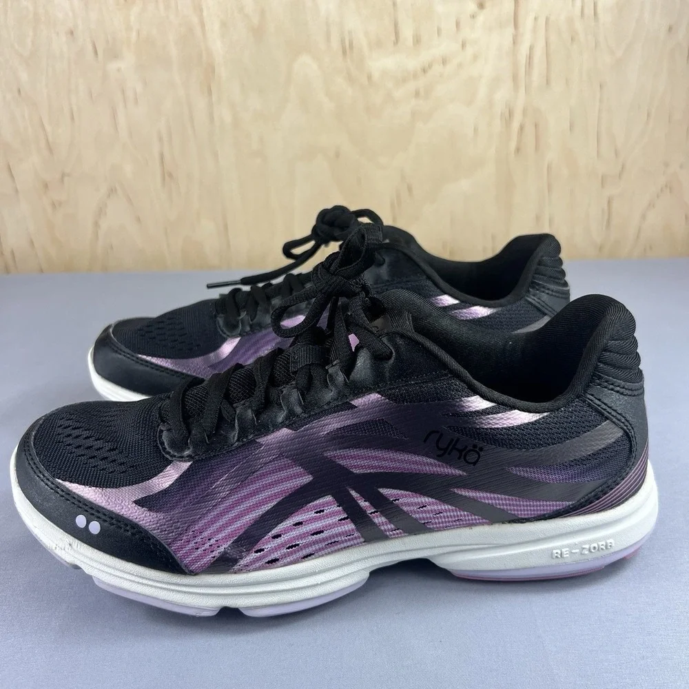 Ryka Devotion Plus 3 Women's Size 9.5M Black Purple Running Shoes Comfort